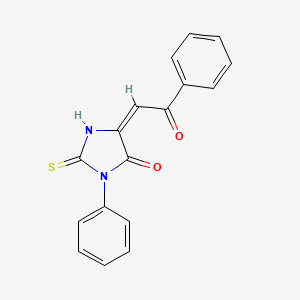 molecular formula C17H12N2O2S B5291814 5-(2-oxo-2-phenylethylidene)-3-phenyl-2-thioxo-4-imidazolidinone 