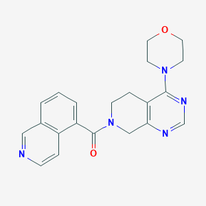 molecular formula C21H21N5O2 B5291826 7-(isoquinolin-5-ylcarbonyl)-4-morpholin-4-yl-5,6,7,8-tetrahydropyrido[3,4-d]pyrimidine 