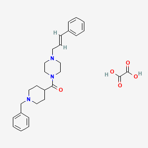 molecular formula C28H35N3O5 B5291854 1-[(1-benzyl-4-piperidinyl)carbonyl]-4-(3-phenyl-2-propen-1-yl)piperazine oxalate 