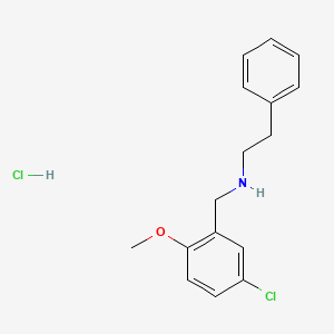 molecular formula C16H19Cl2NO B5291899 N-(5-chloro-2-methoxybenzyl)-2-phenylethanamine hydrochloride 