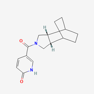 molecular formula C16H20N2O2 B5291911 5-[(1R*,2R*,6S*,7S*)-4-azatricyclo[5.2.2.0~2,6~]undec-4-ylcarbonyl]-2(1H)-pyridinone 