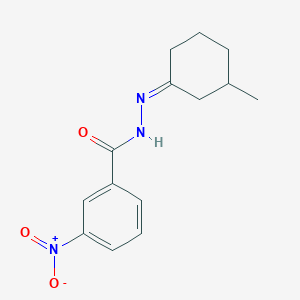 molecular formula C14H17N3O3 B5291934 N'-(3-methylcyclohexylidene)-3-nitrobenzohydrazide 