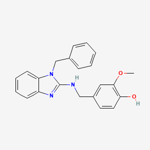 molecular formula C22H21N3O2 B5291936 4-{[(1-benzyl-1H-benzimidazol-2-yl)amino]methyl}-2-methoxyphenol 