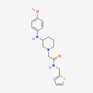 molecular formula C19H25N3O2S B5291951 2-{3-[(4-methoxyphenyl)amino]-1-piperidinyl}-N-(2-thienylmethyl)acetamide dihydrochloride 