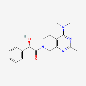 molecular formula C18H22N4O2 B5291964 (1R)-2-[4-(dimethylamino)-2-methyl-5,8-dihydropyrido[3,4-d]pyrimidin-7(6H)-yl]-2-oxo-1-phenylethanol 