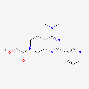 molecular formula C16H19N5O2 B5291979 2-[4-(dimethylamino)-2-(3-pyridinyl)-5,8-dihydropyrido[3,4-d]pyrimidin-7(6H)-yl]-2-oxoethanol 