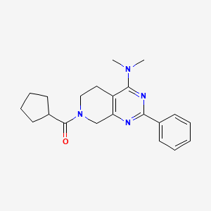 molecular formula C21H26N4O B5291993 7-(cyclopentylcarbonyl)-N,N-dimethyl-2-phenyl-5,6,7,8-tetrahydropyrido[3,4-d]pyrimidin-4-amine 