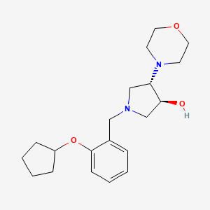 molecular formula C20H30N2O3 B5292007 (3S*,4S*)-1-[2-(cyclopentyloxy)benzyl]-4-(4-morpholinyl)-3-pyrrolidinol 