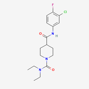 molecular formula C17H23ClFN3O2 B5292015 N~4~-(3-chloro-4-fluorophenyl)-N~1~,N~1~-diethyl-1,4-piperidinedicarboxamide 