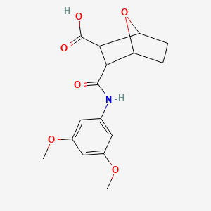 molecular formula C16H19NO6 B5292022 3-{[(3,5-dimethoxyphenyl)amino]carbonyl}-7-oxabicyclo[2.2.1]heptane-2-carboxylic acid 
