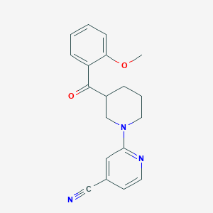 molecular formula C19H19N3O2 B5292034 2-[3-(2-methoxybenzoyl)piperidin-1-yl]isonicotinonitrile 