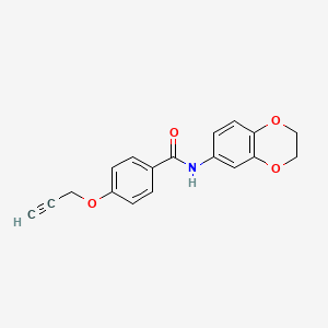 molecular formula C18H15NO4 B5292044 N-(2,3-dihydro-1,4-benzodioxin-6-yl)-4-(2-propyn-1-yloxy)benzamide 