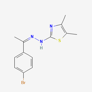 molecular formula C13H14BrN3S B5292062 1-(4-bromophenyl)ethanone (4,5-dimethyl-1,3-thiazol-2-yl)hydrazone 
