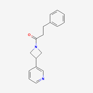 molecular formula C17H18N2O B5292064 3-[1-(3-phenylpropanoyl)-3-azetidinyl]pyridine 
