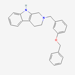 molecular formula C25H24N2O B5292075 2-[3-(benzyloxy)benzyl]-2,3,4,9-tetrahydro-1H-beta-carboline 