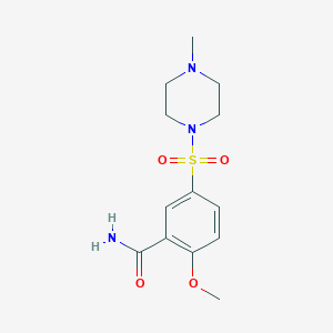 molecular formula C13H19N3O4S B5292079 2-methoxy-5-[(4-methyl-1-piperazinyl)sulfonyl]benzamide 