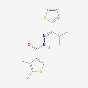 molecular formula C15H18N2OS2 B5292089 4,5-dimethyl-N'-[2-methyl-1-(2-thienyl)propylidene]-3-thiophenecarbohydrazide 