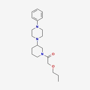 molecular formula C20H31N3O2 B5292096 1-phenyl-4-[1-(propoxyacetyl)-3-piperidinyl]piperazine 