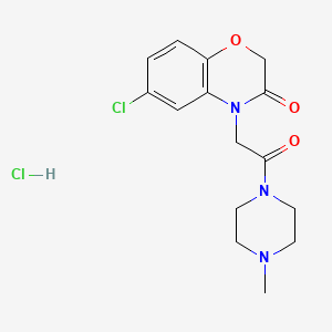 molecular formula C15H19Cl2N3O3 B5292097 6-chloro-4-[2-(4-methyl-1-piperazinyl)-2-oxoethyl]-2H-1,4-benzoxazin-3(4H)-one hydrochloride 