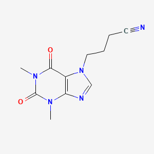 molecular formula C11H13N5O2 B5292105 4-(1,3-二甲基-2,6-二氧代-1,2,3,6-四氢-7H-嘌呤-7-基)丁腈 CAS No. 88338-88-9