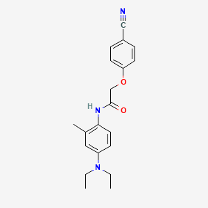 molecular formula C20H23N3O2 B5292107 2-(4-cyanophenoxy)-N-[4-(diethylamino)-2-methylphenyl]acetamide 