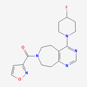 molecular formula C17H20FN5O2 B5292132 4-(4-fluoropiperidin-1-yl)-7-(isoxazol-3-ylcarbonyl)-6,7,8,9-tetrahydro-5H-pyrimido[4,5-d]azepine 