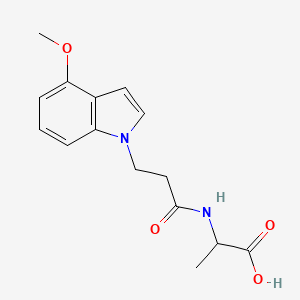 molecular formula C15H18N2O4 B5292143 N-[3-(4-methoxy-1H-indol-1-yl)propanoyl]alanine 