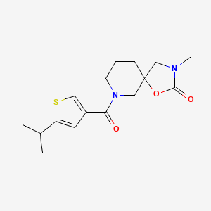 molecular formula C16H22N2O3S B5292145 7-[(5-isopropyl-3-thienyl)carbonyl]-3-methyl-1-oxa-3,7-diazaspiro[4.5]decan-2-one 