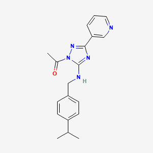 molecular formula C19H21N5O B5292146 1-acetyl-N-(4-isopropylbenzyl)-3-(3-pyridinyl)-1H-1,2,4-triazol-5-amine 