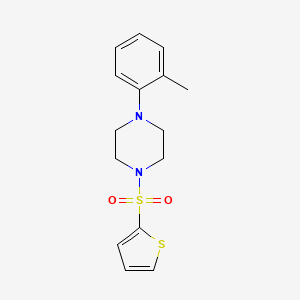 molecular formula C15H18N2O2S2 B5292155 1-(2-methylphenyl)-4-(2-thienylsulfonyl)piperazine 