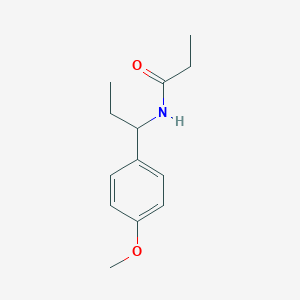molecular formula C13H19NO2 B5292162 N-[1-(4-methoxyphenyl)propyl]propanamide 