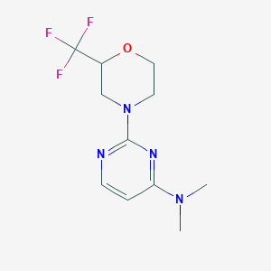 molecular formula C11H15F3N4O B5292169 N,N-dimethyl-2-[2-(trifluoromethyl)morpholin-4-yl]pyrimidin-4-amine 