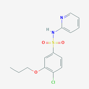 molecular formula C14H15ClN2O3S B5292180 4-chloro-3-propoxy-N-2-pyridinylbenzenesulfonamide 