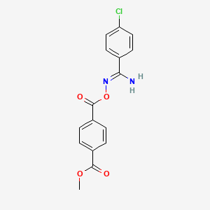 molecular formula C16H13ClN2O4 B5292191 methyl 4-[({[amino(4-chlorophenyl)methylene]amino}oxy)carbonyl]benzoate 