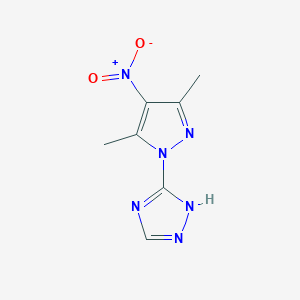 molecular formula C7H8N6O2 B5292212 3-(3,5-dimethyl-4-nitro-1H-pyrazol-1-yl)-4H-1,2,4-triazole 