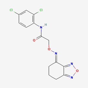 molecular formula C14H12Cl2N4O3 B5292216 N-(2,4-dichlorophenyl)-2-[(6,7-dihydro-2,1,3-benzoxadiazol-4(5H)-ylideneamino)oxy]acetamide 