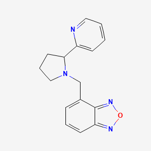 molecular formula C16H16N4O B5292227 4-{[2-(2-pyridinyl)-1-pyrrolidinyl]methyl}-2,1,3-benzoxadiazole 