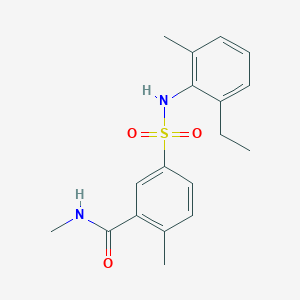 molecular formula C18H22N2O3S B5292259 5-{[(2-ethyl-6-methylphenyl)amino]sulfonyl}-N,2-dimethylbenzamide 