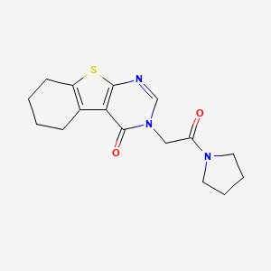 molecular formula C16H19N3O2S B5292267 3-[2-oxo-2-(1-pyrrolidinyl)ethyl]-5,6,7,8-tetrahydro[1]benzothieno[2,3-d]pyrimidin-4(3H)-one 
