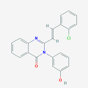 molecular formula C22H15ClN2O2 B5292292 2-[2-(2-chlorophenyl)vinyl]-3-(3-hydroxyphenyl)-4(3H)-quinazolinone 