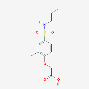molecular formula C12H17NO5S B5292325 {2-methyl-4-[(propylamino)sulfonyl]phenoxy}acetic acid 