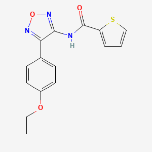 molecular formula C15H13N3O3S B5292365 N-[4-(4-ethoxyphenyl)-1,2,5-oxadiazol-3-yl]thiophene-2-carboxamide 
