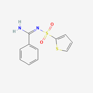 molecular formula C11H10N2O2S2 B5292382 N'-(2-thienylsulfonyl)benzenecarboximidamide 