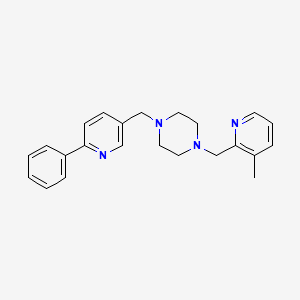 molecular formula C23H26N4 B5292389 1-[(3-methyl-2-pyridinyl)methyl]-4-[(6-phenyl-3-pyridinyl)methyl]piperazine 