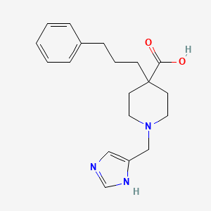 molecular formula C19H25N3O2 B5292435 1-(1H-imidazol-4-ylmethyl)-4-(3-phenylpropyl)piperidine-4-carboxylic acid 