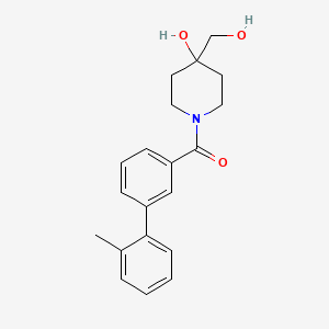 molecular formula C20H23NO3 B5292450 4-(hydroxymethyl)-1-[(2'-methylbiphenyl-3-yl)carbonyl]piperidin-4-ol 