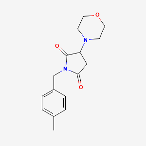 molecular formula C16H20N2O3 B5292492 1-(4-methylbenzyl)-3-(4-morpholinyl)-2,5-pyrrolidinedione 
