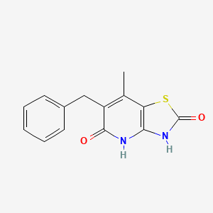 molecular formula C14H12N2O2S B5292515 6-benzyl-5-hydroxy-7-methyl[1,3]thiazolo[4,5-b]pyridin-2(3H)-one 