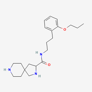 molecular formula C21H33N3O2 B5292526 N-[3-(2-propoxyphenyl)propyl]-2,8-diazaspiro[4.5]decane-3-carboxamide dihydrochloride 