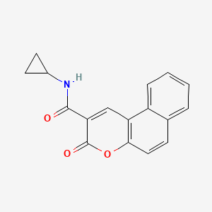 molecular formula C17H13NO3 B5292538 N-cyclopropyl-3-oxo-3H-benzo[f]chromene-2-carboxamide 